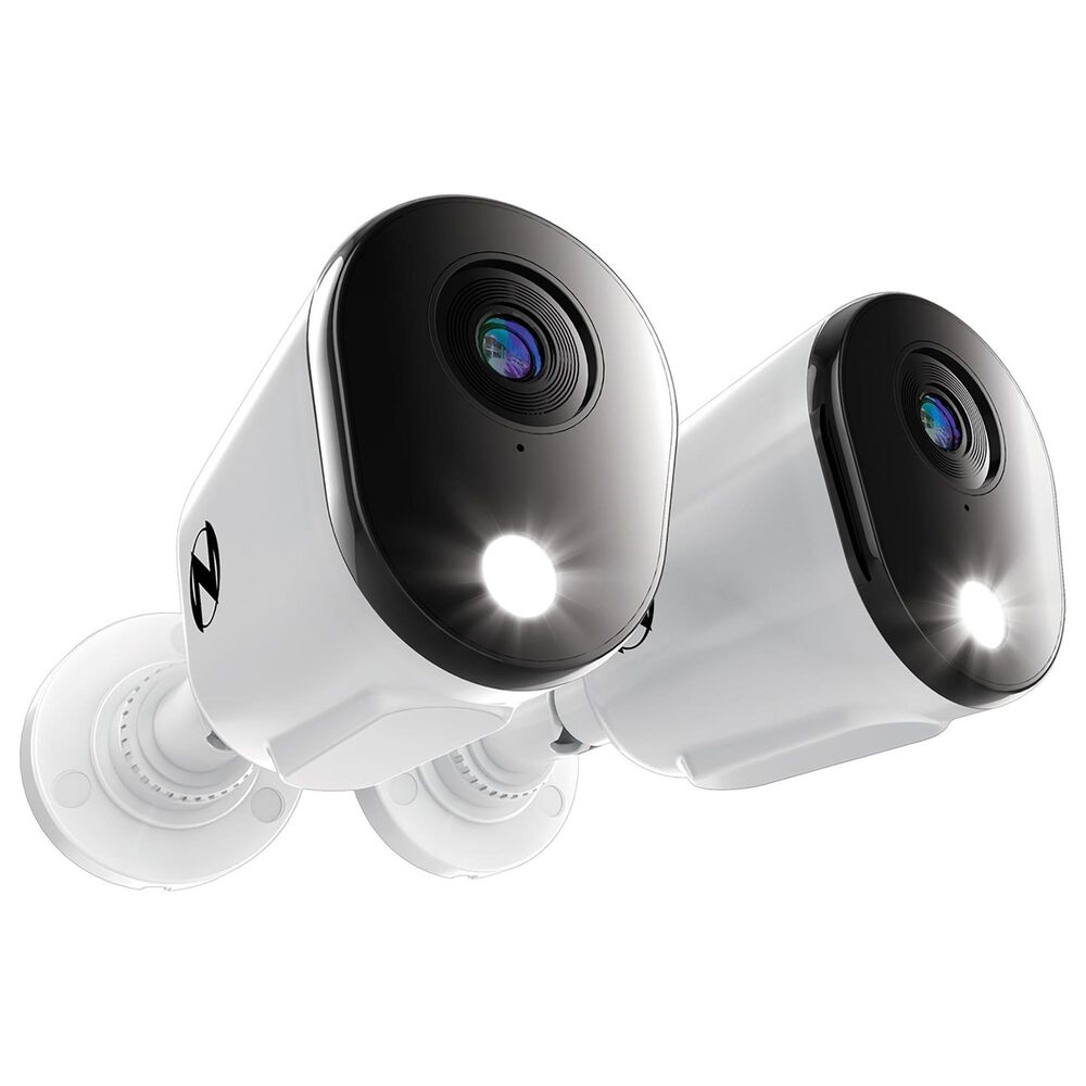Night Owl Add On Wired 2K Deterrence Cameras with 2-Way Audio - 2 Pack - White, , large
