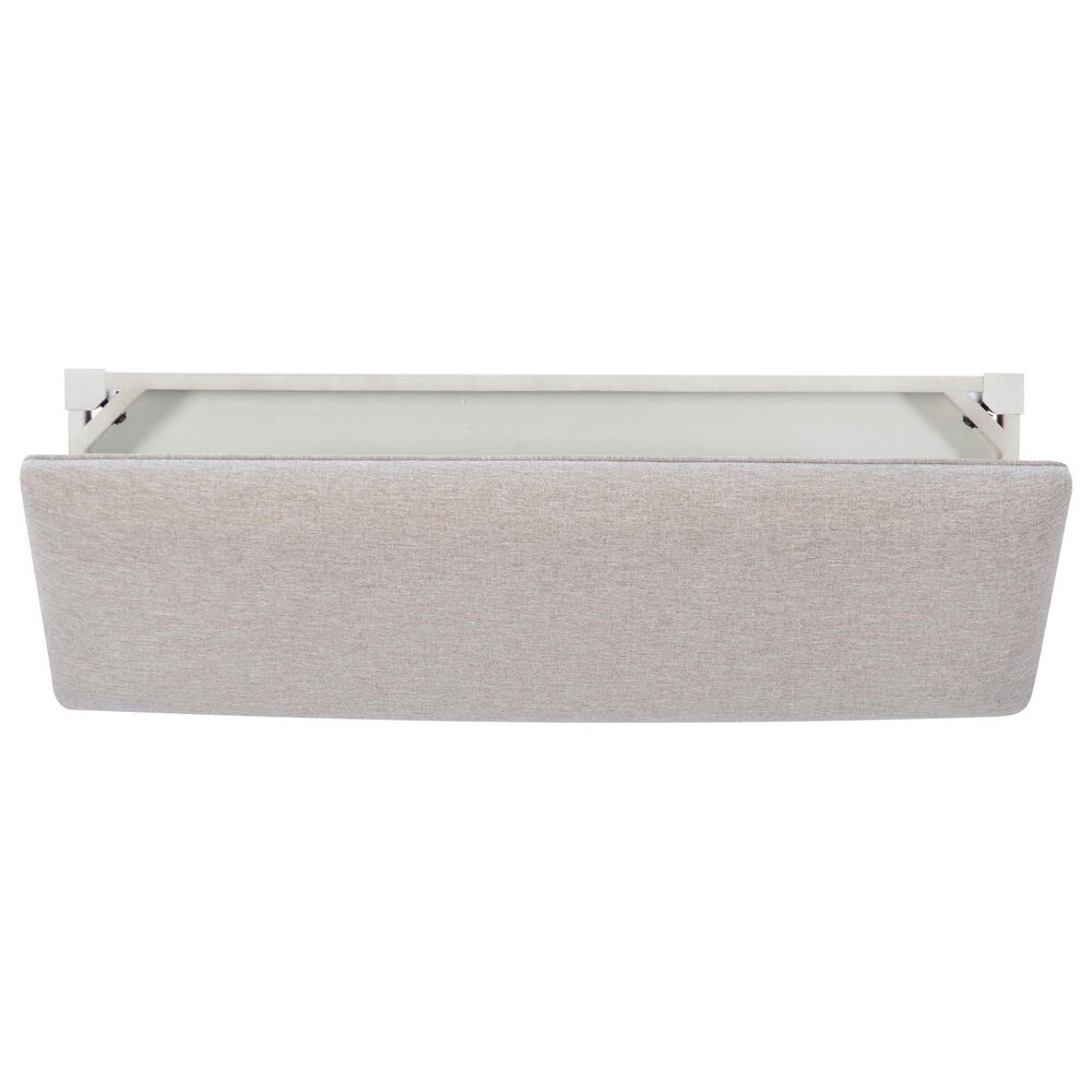 Linon Home Decor Marcum Counter Bench with Grey Cushion in Cream, , large