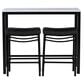 Linon Home Decor Betty 3-Piece Faux Marble Pub Set in Black and White, , large