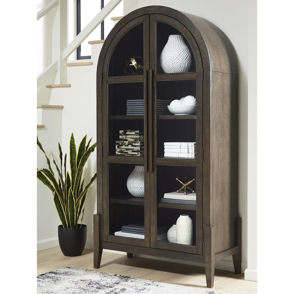 Ashley Benhall Accent Cabinet in Dark Brown, , large