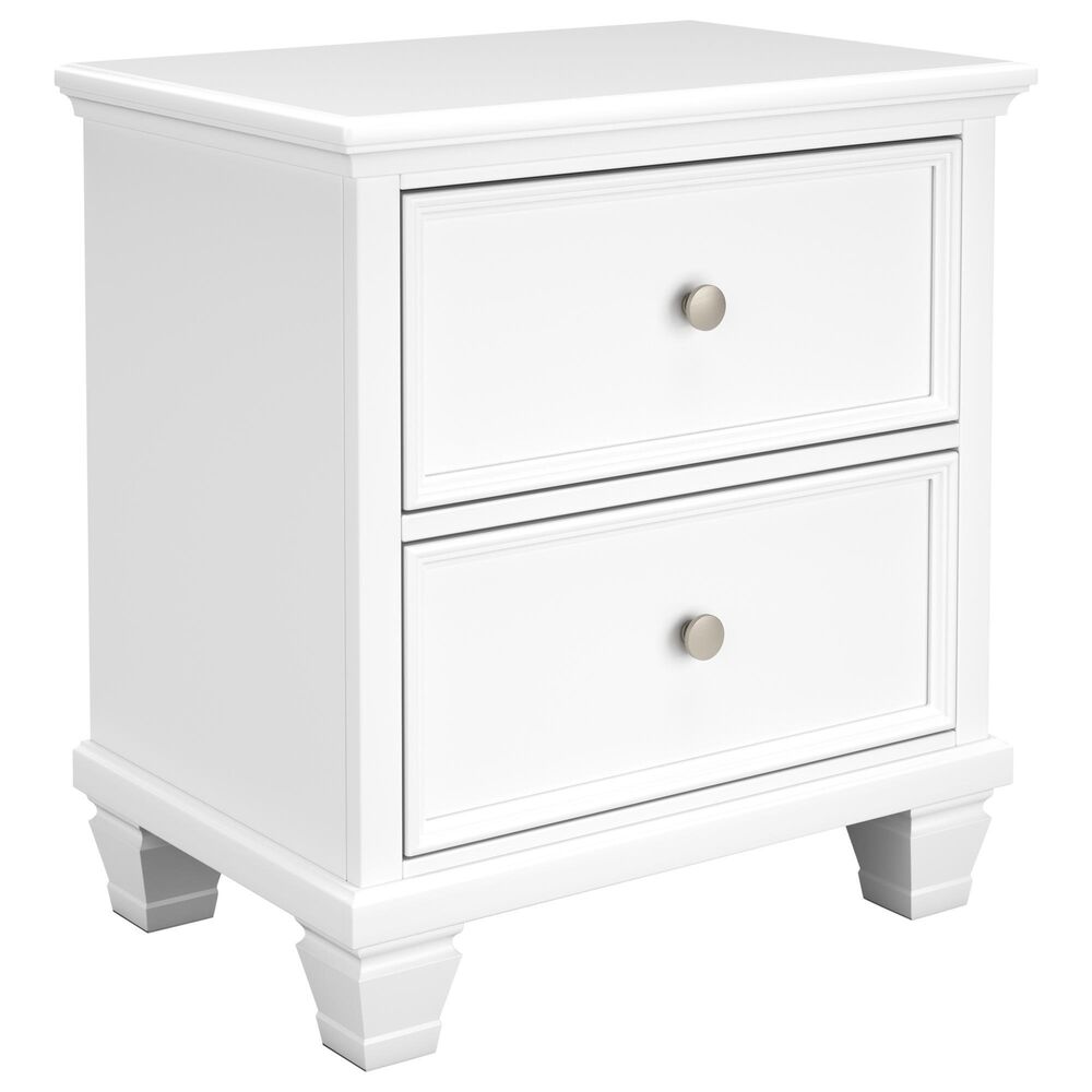 Ashley Fortman 2-Drawer Nightstand in White, , large
