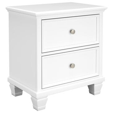 Ashley Fortman 2-Drawer Nightstand in White, , large