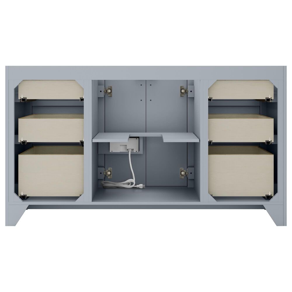 37B Lucerne 60" Single Bathroom Vanity in Soft Blue with Marble Top and Backsplash, , large