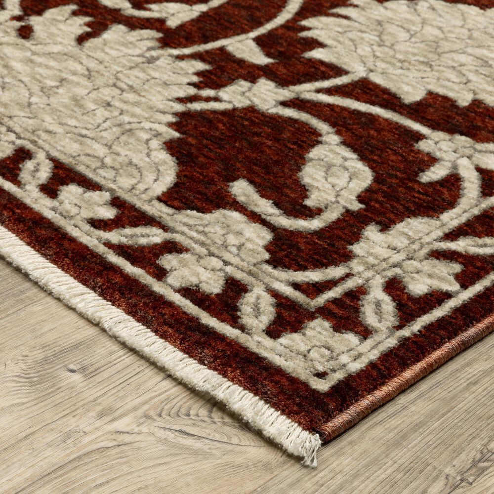 Oriental Weavers Capella Red and Beige 6&#39;7&quot; x 9&#39;6&quot; Area Rug, , large
