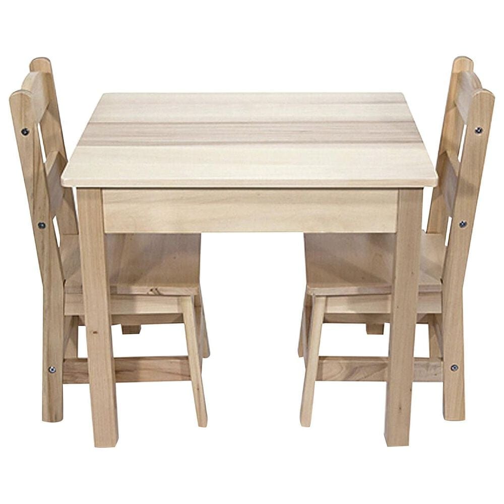 Melissa &amp; Doug Wooden Table and 2 Chairs in Natural, , large
