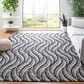 Safavieh Micro-Loop MLP170H 8" x 10" Charcoal and Ivory Area Rug, , large