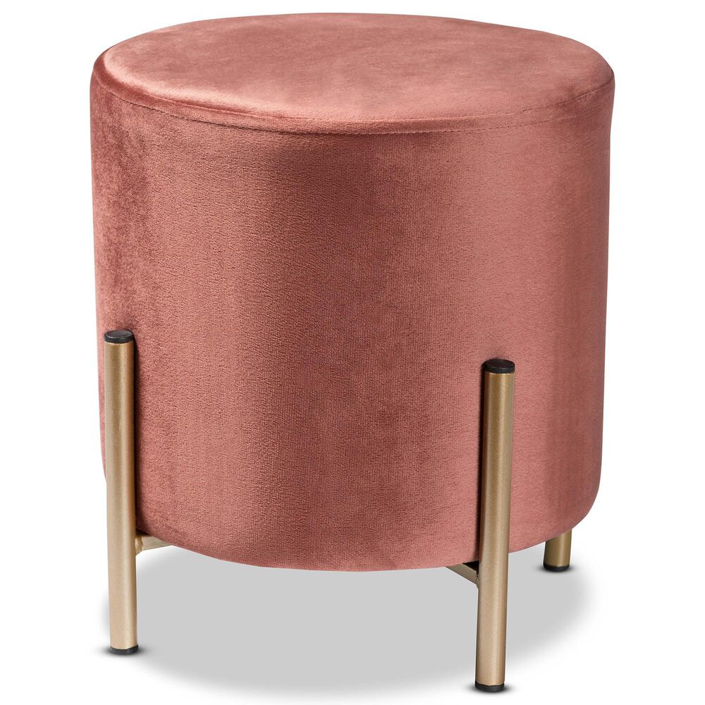 Baxton Studio Thurman Ottoman in Pink, , large