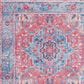 Safavieh Serapi  4" x 6" Light Blue and Red Area Rug, , large