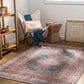 Surya Colin 7"10" x 10"2" Blue, Dusty Coral, Brick Red, Dark Brown and Cream Area Rug, , large