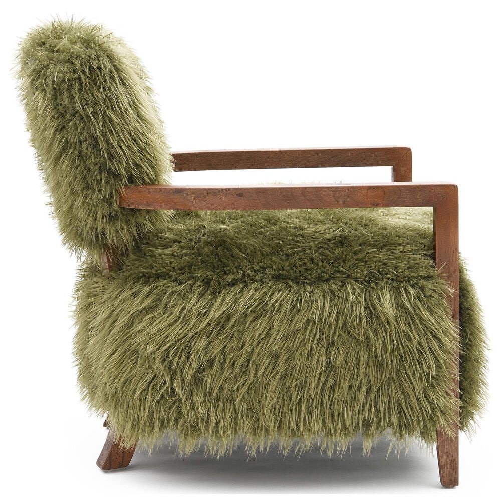 Furniture of America Lumir Long-Haired Accent Chair in Green, , large