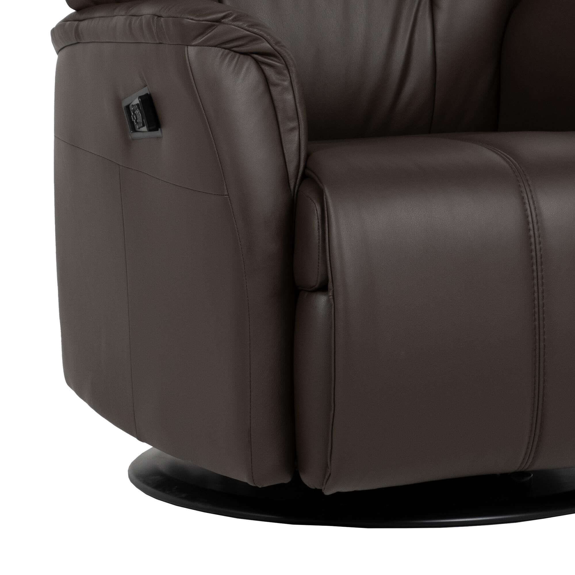 H2 Seating Sigma Standard PowerLUX Glider Recliner in Grace Coffee
