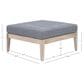 Linon Home Decor Summerlyn Patio Ottoman with Natural Frame in Grey, , large