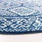 Safavieh Tulum Traditional 6"7" Round Ivory and Navy Area Rug, , large