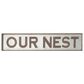 Maple and Jade 8" x 37" Sign Wall Decor in Brown and Grey, , large