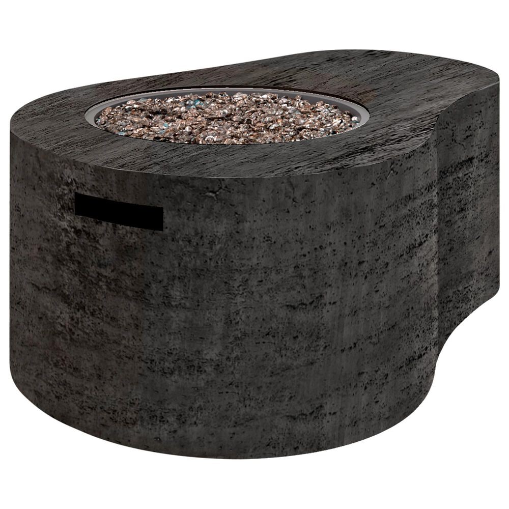 Ebel Outdoor Furniture Tahoe Fire Pit Table with Tumbled Fire Stone in Slate, , large