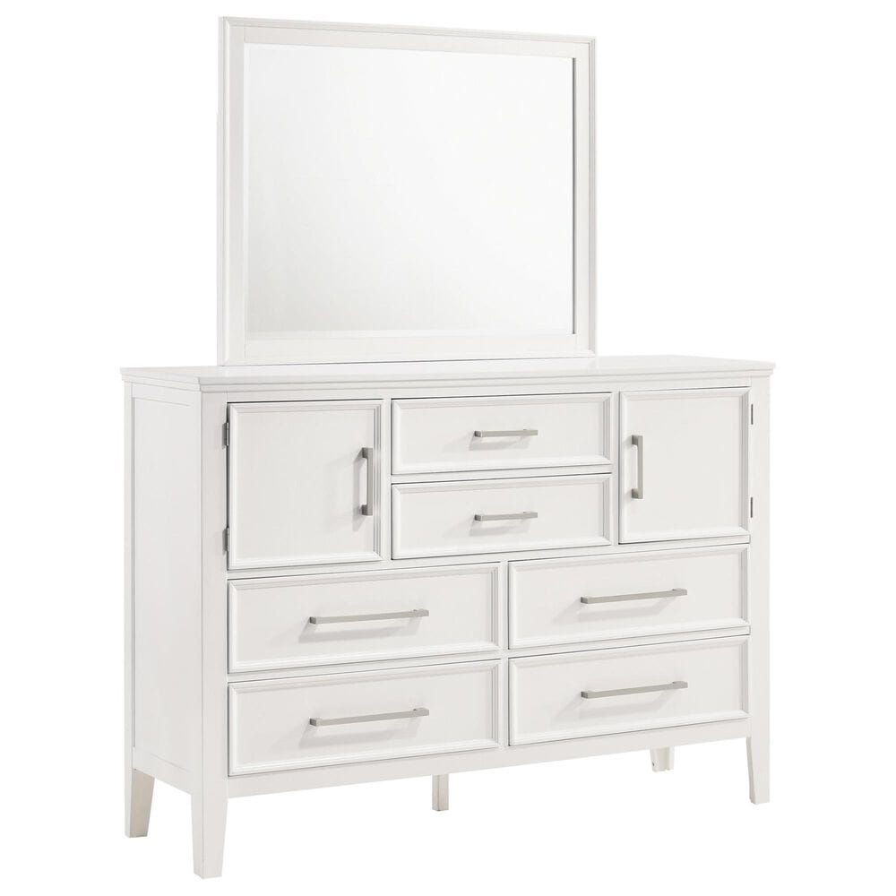 New Heritage Design Andover 3 Piece Queen Bedroom Set in White, , large