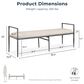 Furniture of America Lalia Metal Padded Upholstered Bench in Gun Metal, , large