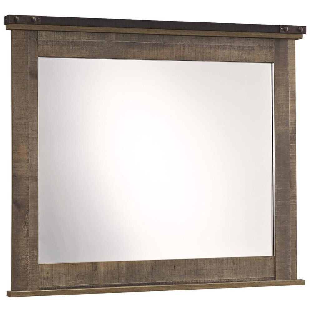 Ashley Trinell Rectangular Mirror in Brown, , large