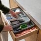 Joseph Joseph DrawerStore Expanding Tiered Cutlery, Utensil, Gaget and Knife Organizer in Grey and Stone, , large