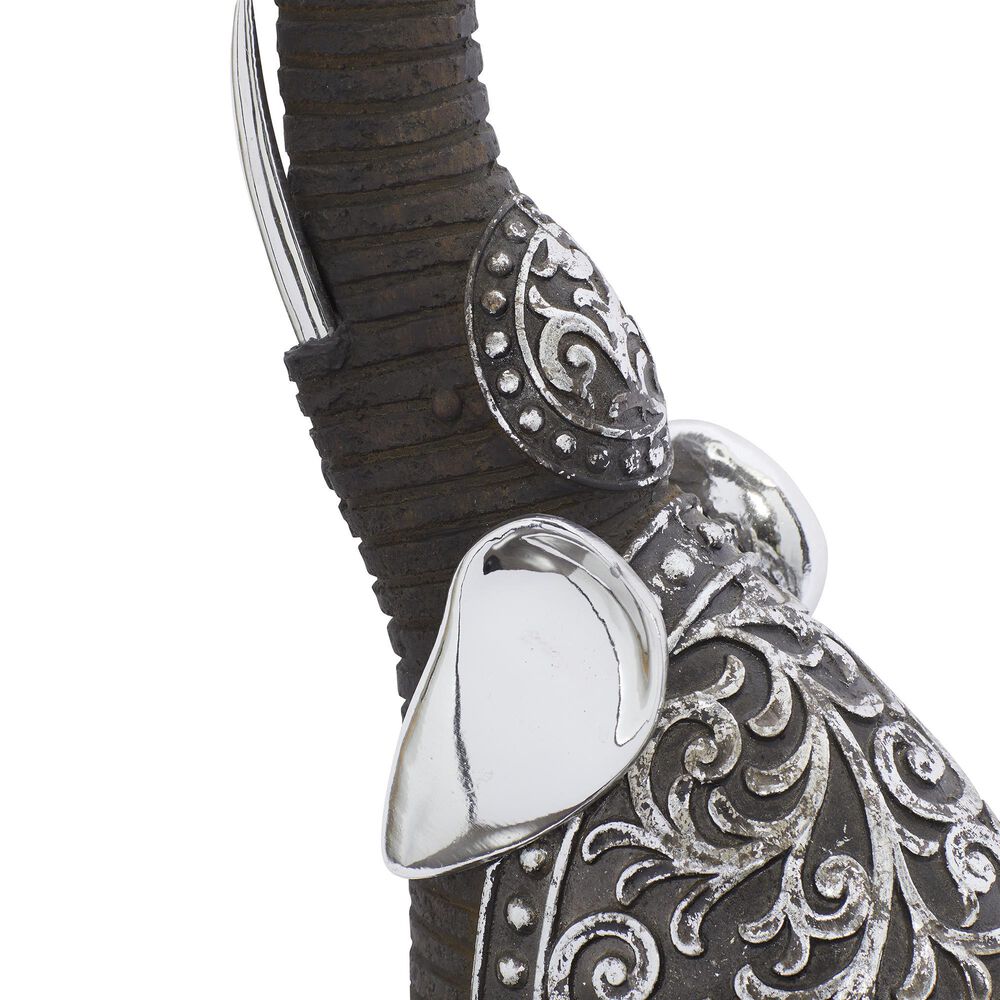 Maple and Jade Eclectic Elephant Sculpture in Brown and Silver, , large