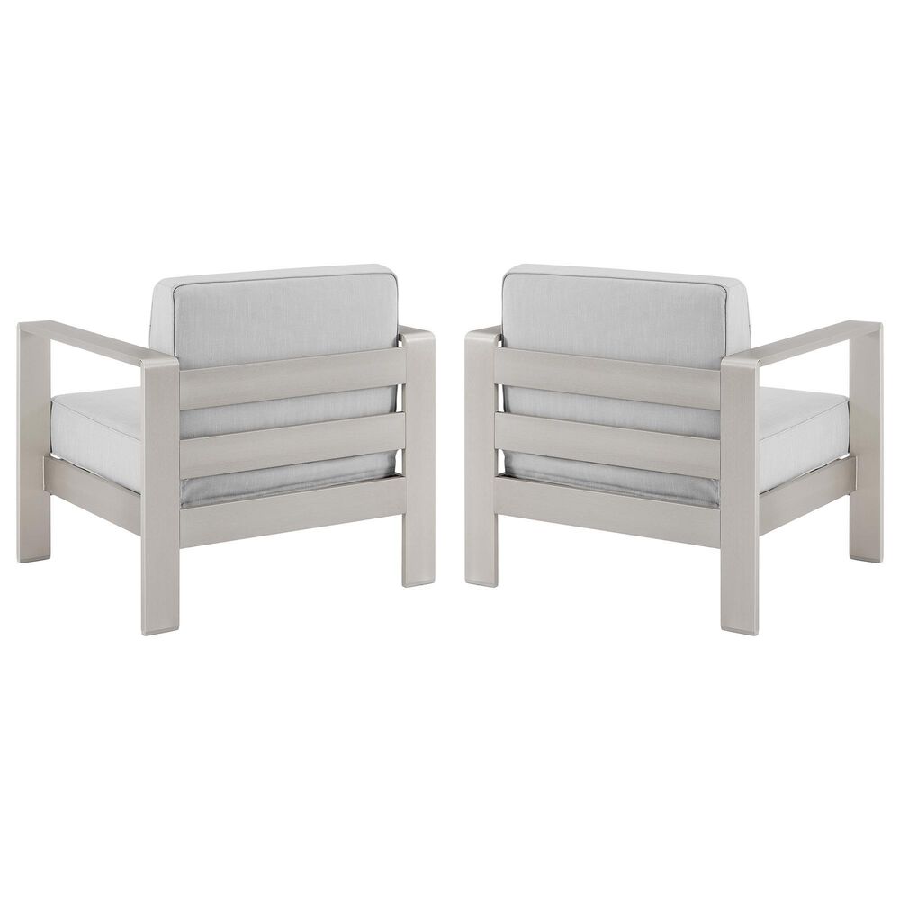 Linon Home Decor Karah Patio Arm Chair in Grey (Set of 2), , large