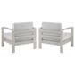 Linon Home Decor Karah Patio Arm Chair in Grey (Set of 2), , large