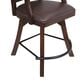 Radius Gettysburg Spectator Counter Stool with Brown Cushion in Rich Oak, , large