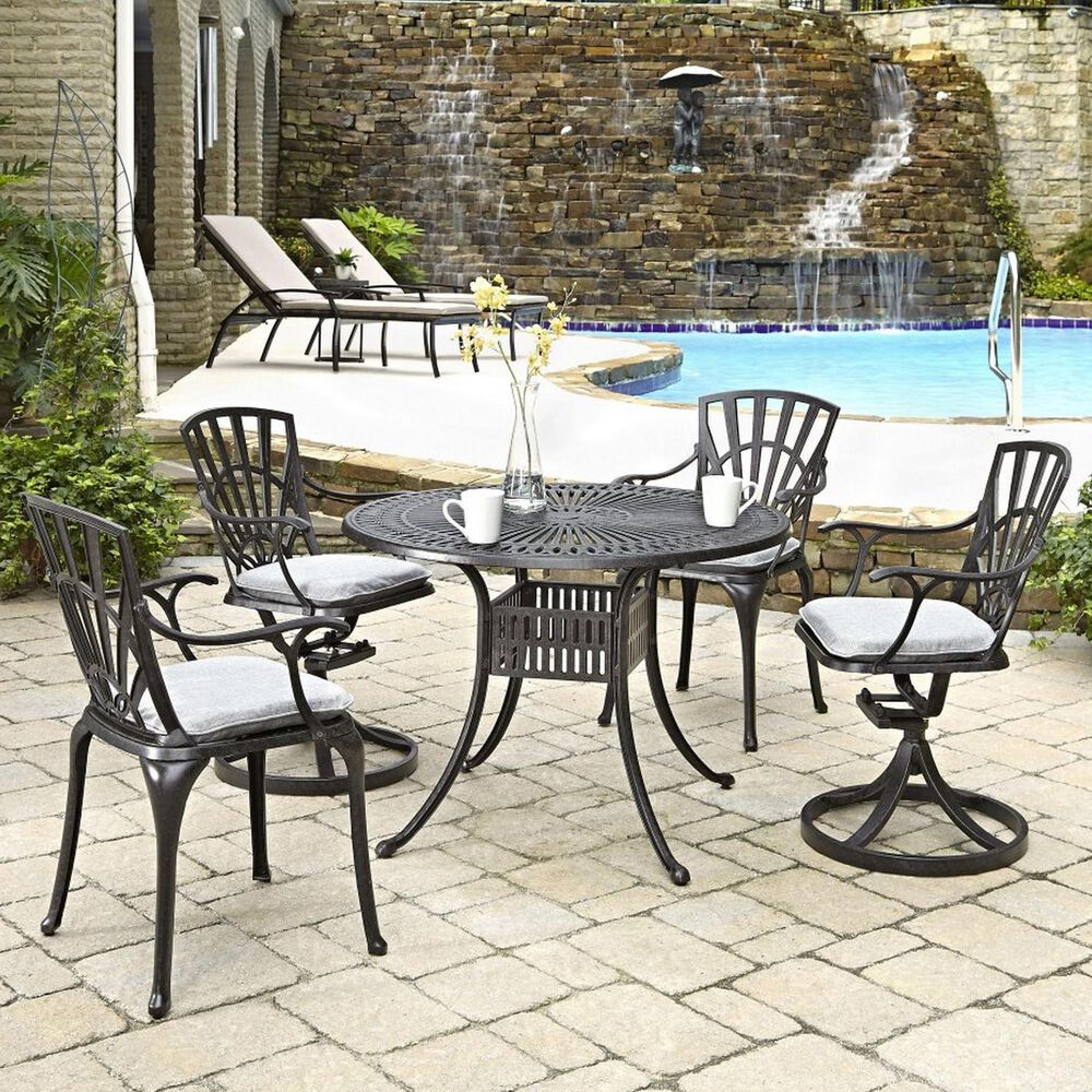 Homestyles Grenada 5-Piece Dining Set in Gray, , large