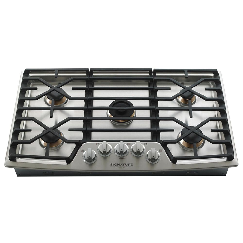 Signature Kitchen Suite 4-Piece Kitchen Package with Gas Cooktop and Pro PowerSteam Dishwasher in Stainless Steel, , large