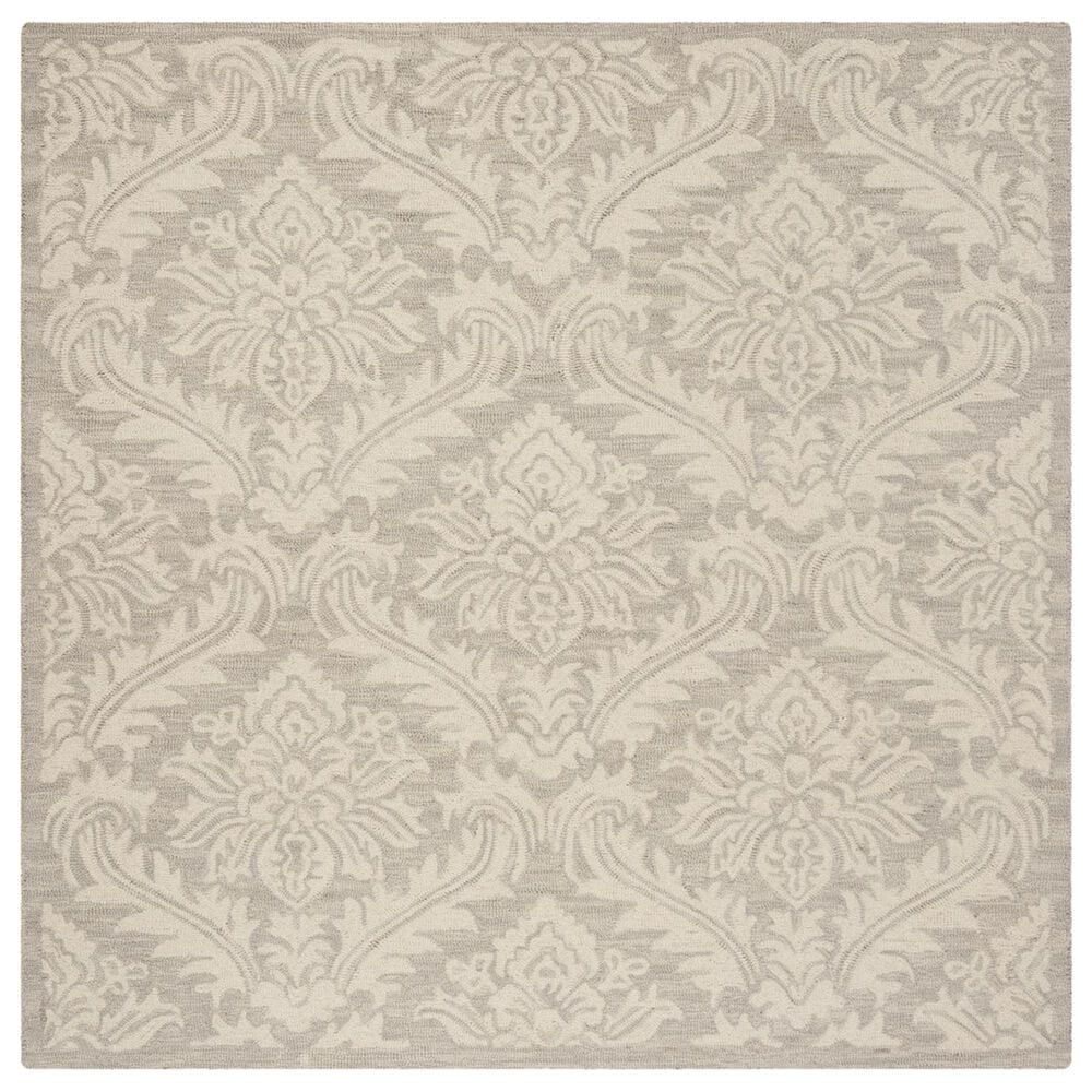 Safavieh Micro-Loop 5" Square Silver Area Rug, , large