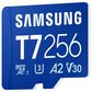 Samsung 256GB T7 UHS-I microSDXC Memory Card in Blue, , large