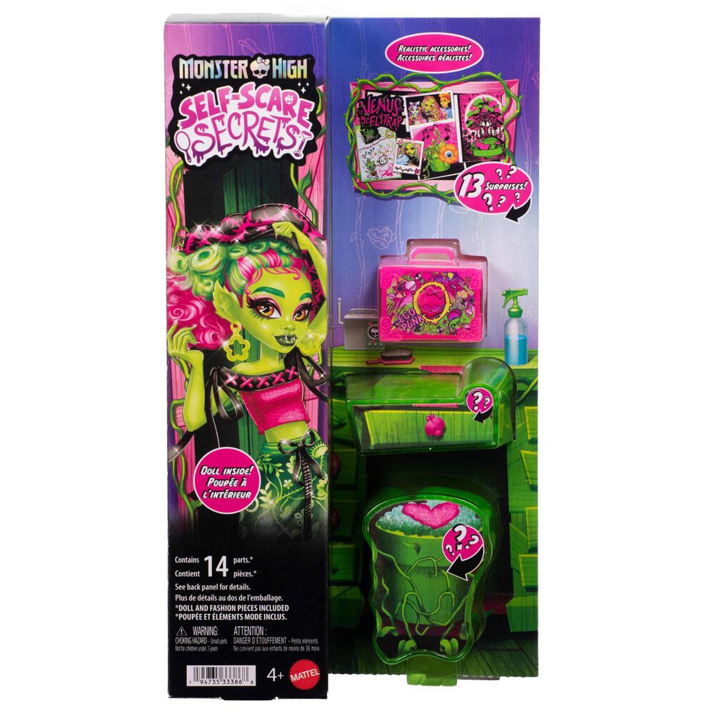 Monster High Self-Scare Secrets Venus Mcflytrap Fashion Doll with Accessories, , large