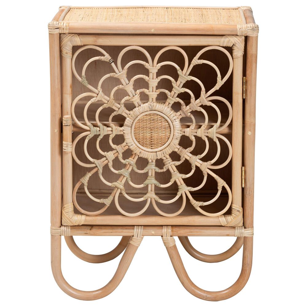 Baxton Studio Acelin 2-Shelf Nightstand in Natural Brown, , large
