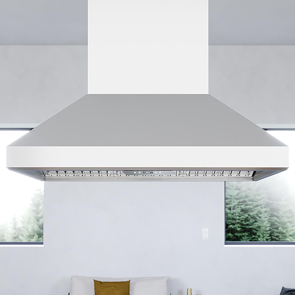 Zephyr Pro Titan Island 36&quot; Mount Range Hood with Blower in Stainless Steel, , large