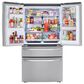 LG 2-Piece Kitchen Package with 22.3 Cu. Ft 4-Door French Door Refrigerator and Single Door Freezer in Stainless Steel, , large