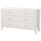 Baxton Studio Laria 6-Drawer Dresser in White, , large