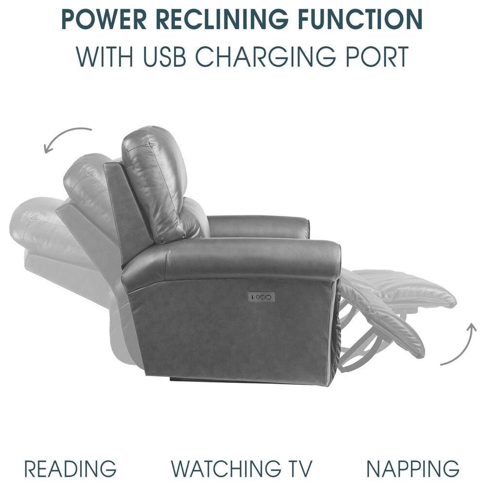 Blue River Claude 2-Piece Power Reclining Sofa Set in Light Grey, , large