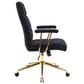 Rta Products Llc Elegant Textured Boucle Office Chair with Padded Arms in Black, , large