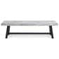Hearth and Haven 63" Dining Bench in Light Grey Sandblast and Black Rustic, , large