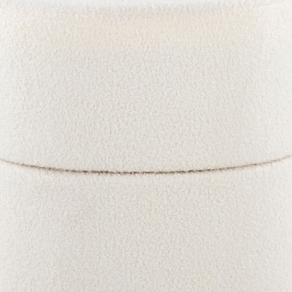 LumiSource Spin 18" Swivel Ottoman in Cream, , large