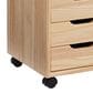 Linon Home Decor Cary 6-Drawer Rolling Cart in Natural, , large