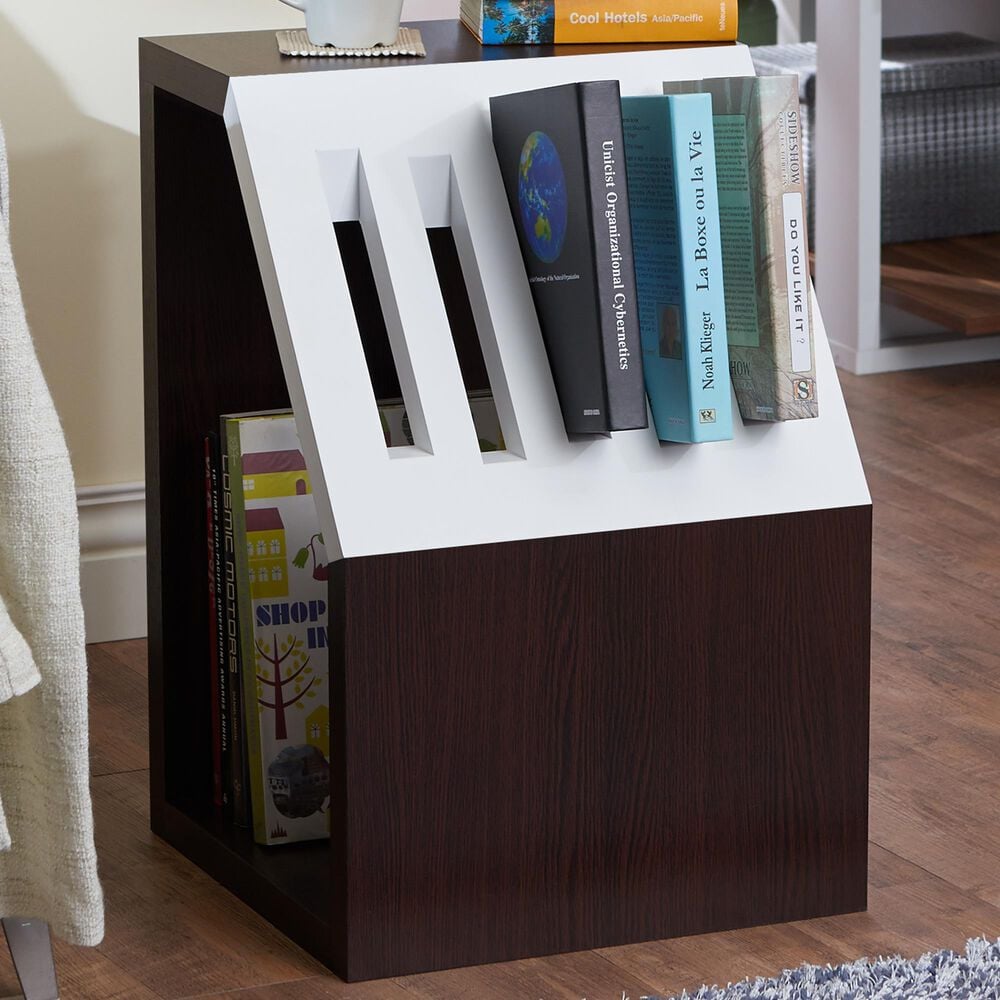 Furniture of America Smith End Table in Walnut/White, , large