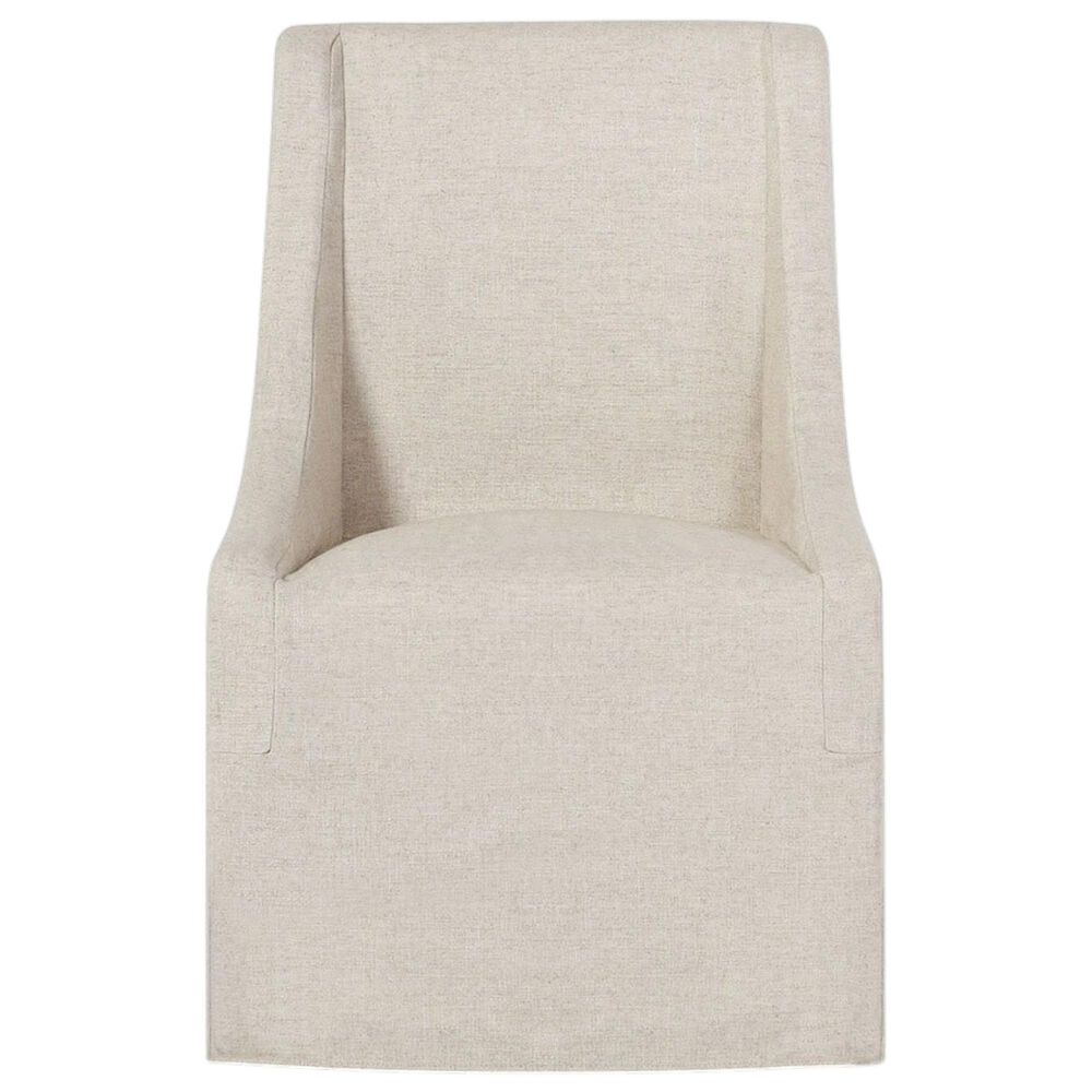 Classic Home Warwick Upholstered Rolling Dining Chair in Oatmeal, , large