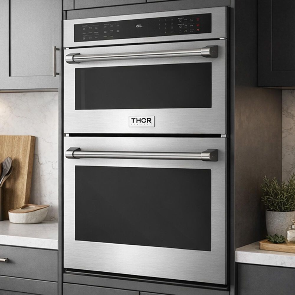 Thor Kitchen 6.7 Cu. Ft. Professional Microwave Combination Wall Oven with Self-Clean in Stainless Steel, , large