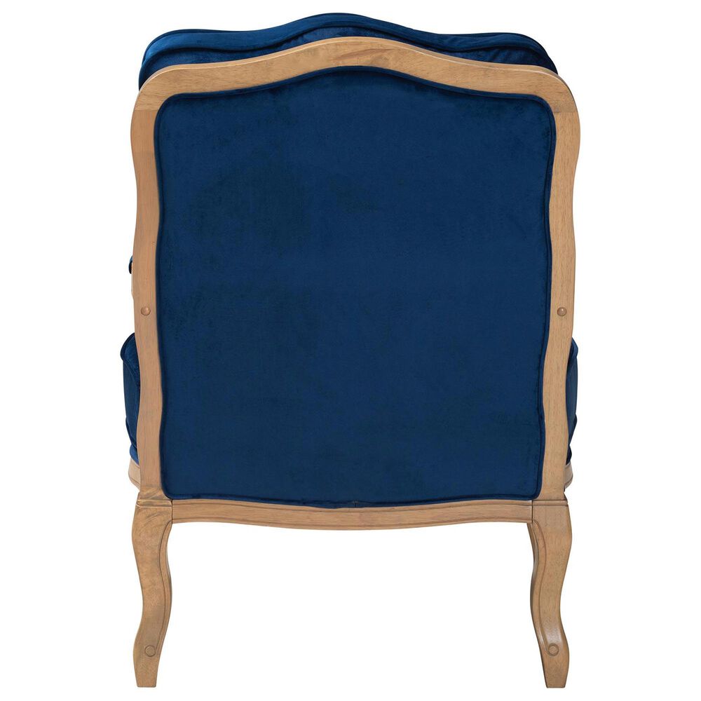 Baxton Studio Jules Accent Chair in Navy Blue, , large