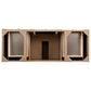James Martin Vanities Bristol 60" Single Bathroom Vanity in Whitewashed Walnut with Single Hole 3 cm White Zeus Quartz Top and Rectangular Sink, , large
