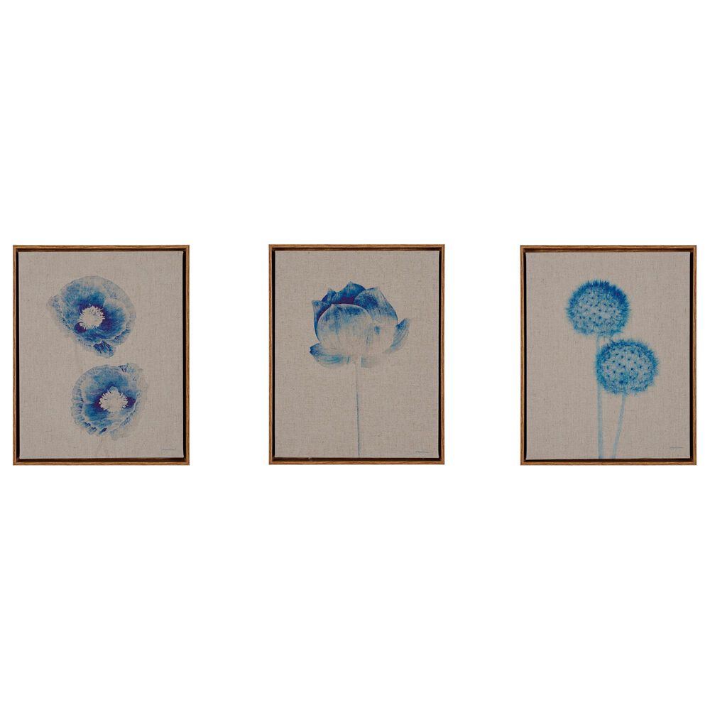 Hampton Park 3-Piece Canvas Wall Art in Blue, , large