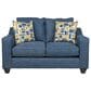 J Cooper USA Galaxy Stationary Sofa and Loveseat Set in Azure and Galaxy Blue, , large