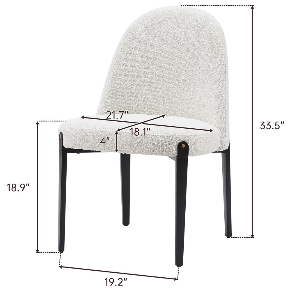 Morden Fort Boucle Side Chair in White (Set of 4), , large