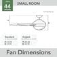 Hunter Wisp 44" Ceiling Fan with LED Light in Noble Bronze, , large